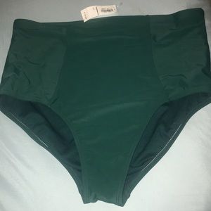 Forest Green Highwaisted Swim Bottom